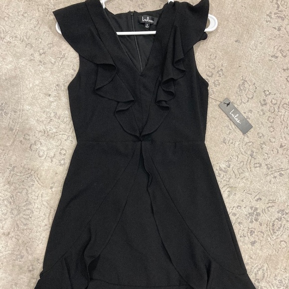 NWT black ruffle dress (Small) - Picture 1 of 2